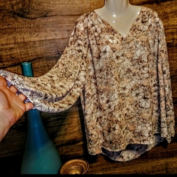 Violet + Claire High Low Floral Tunic Top Size 2X NWOT - Picture 5 of 11